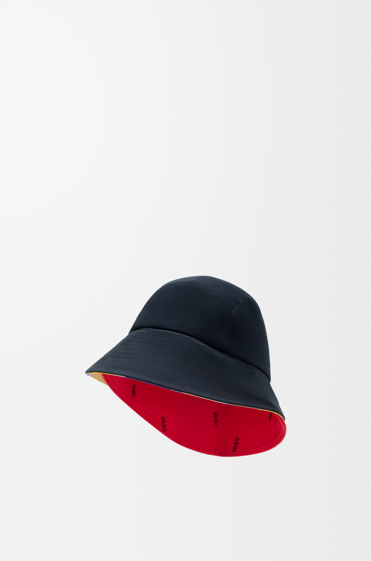 LOEWE Multi-brim bucket hat in cotton canvas Multicolor