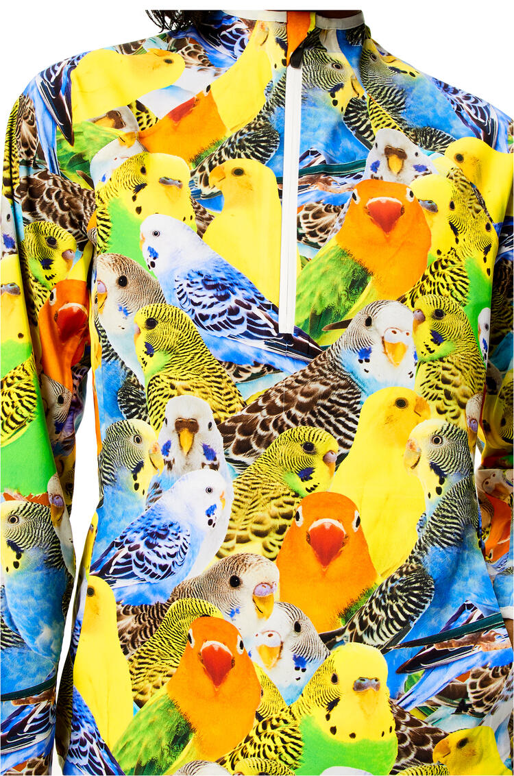 LOEWE Parrots zip top in polyamide Orange/Blue/Yellow