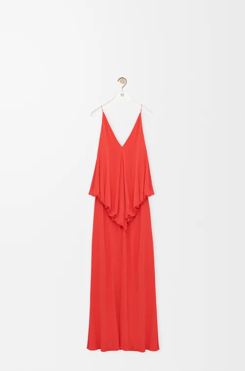 LOEWE Robe drapée en viscose Orange