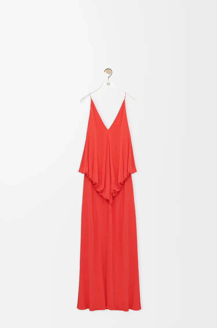 LOEWE Draped dress in viscose Orange