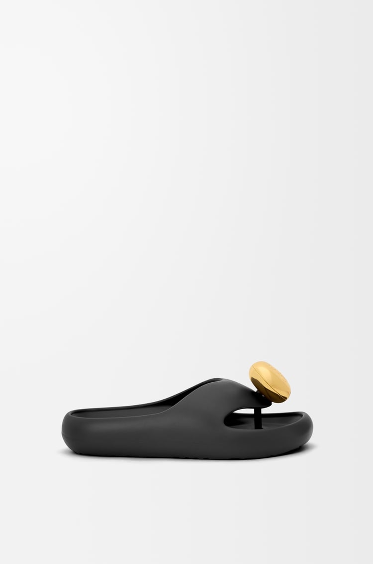 LOEWE Foam Pebble sandal Black/Gold