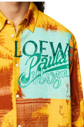 LOEWE Palm print shirt in cotton Yellow/Orange plp_rd