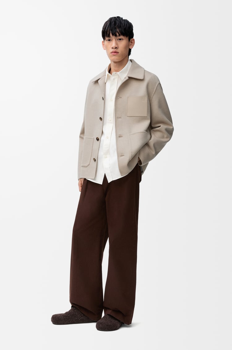 LOEWE ワークウェア ジャケット（ウール&カシミヤ） ライトベージュメランジェ