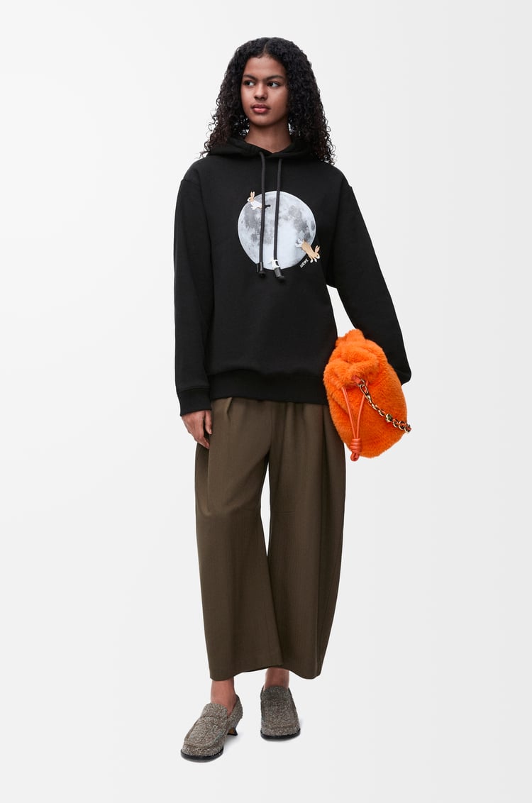 LOEWE Relaxed fit hoodie in cotton Black
