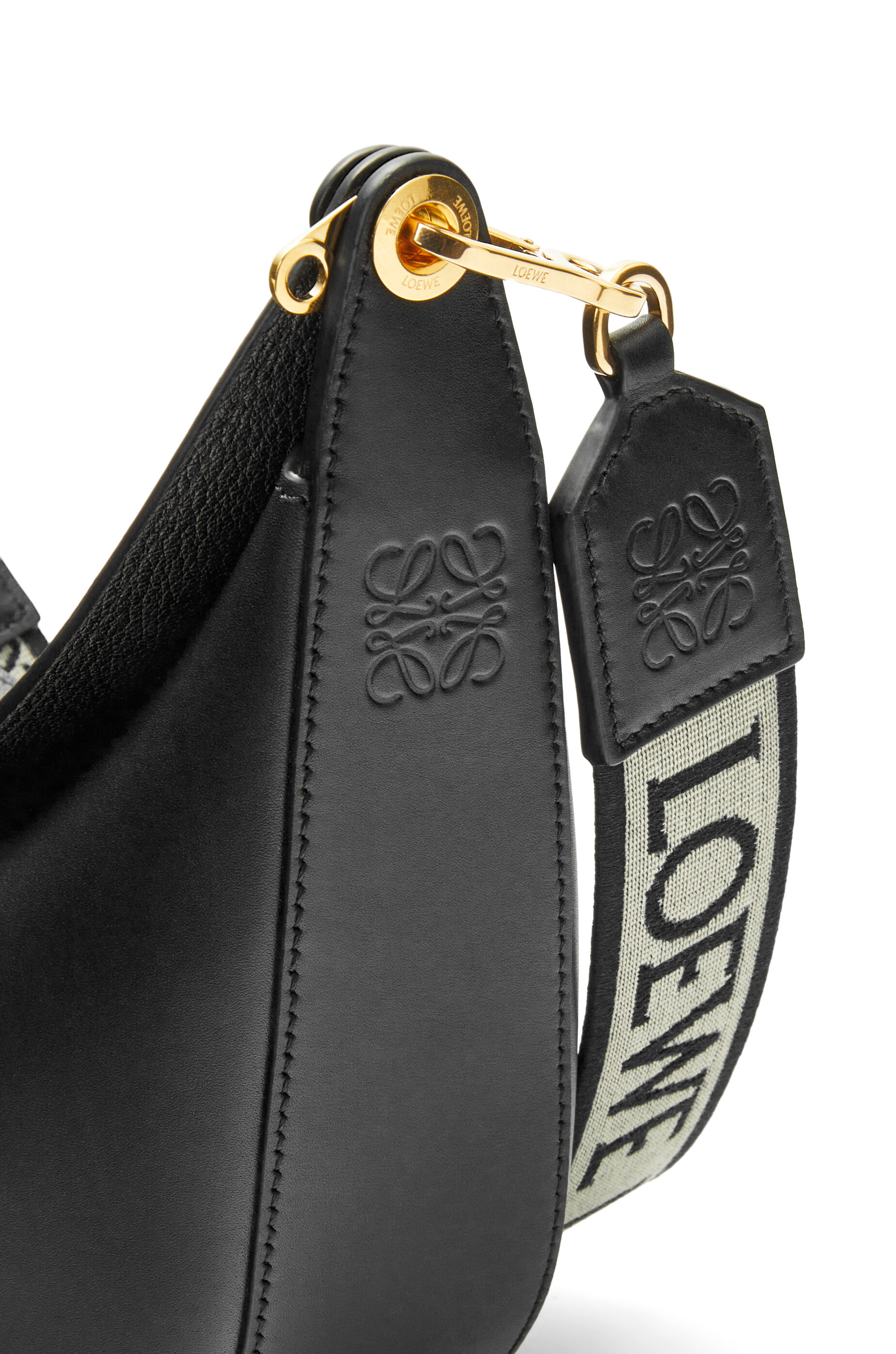 ルナバッグ スモール (サテンカーフ＆ジャカード) ブラック - LOEWE