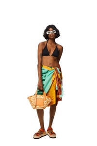 LOEWE Palm pareo in cotton Orange/Multicolor pdp_rd