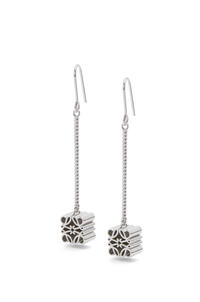 LOEWE Anagram drop earrings in sterling silver Silver pdp_rd
