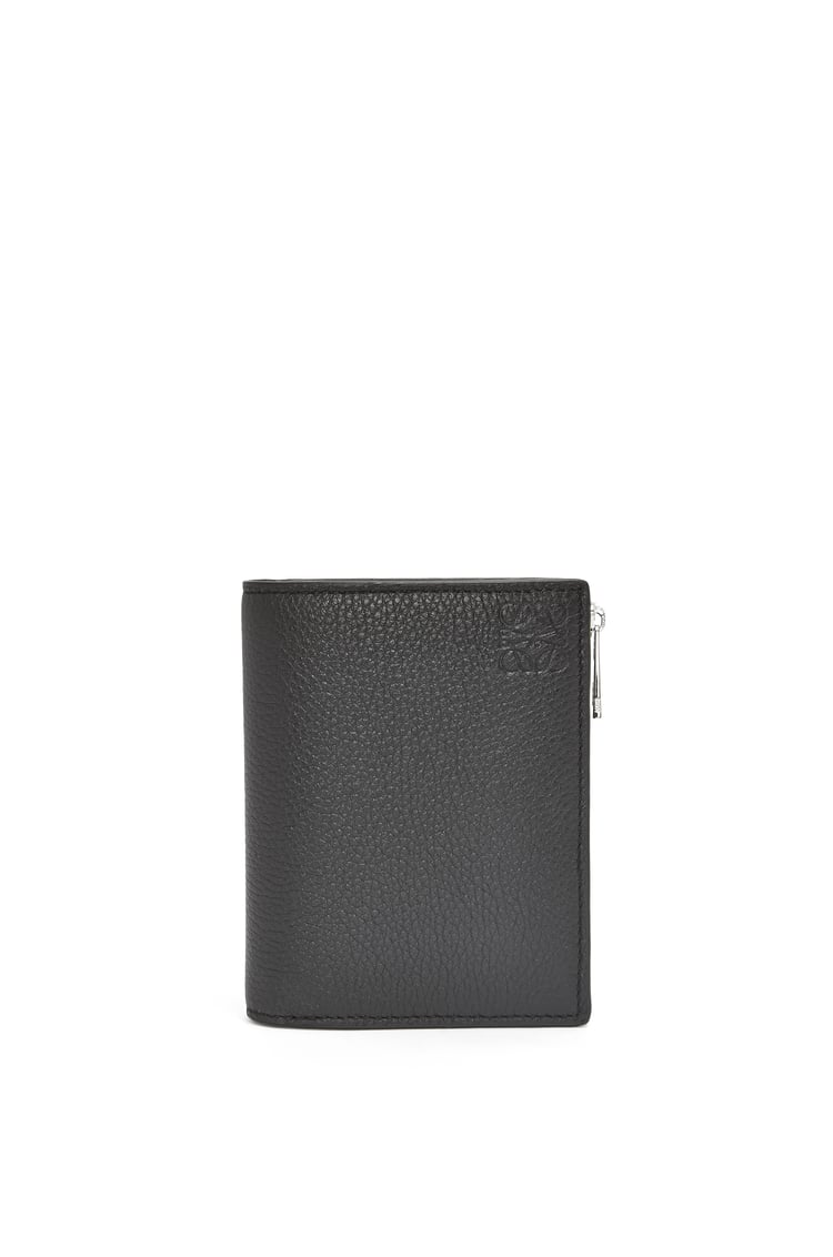 LOEWE Slim compact wallet in soft grained calfskin 黑色