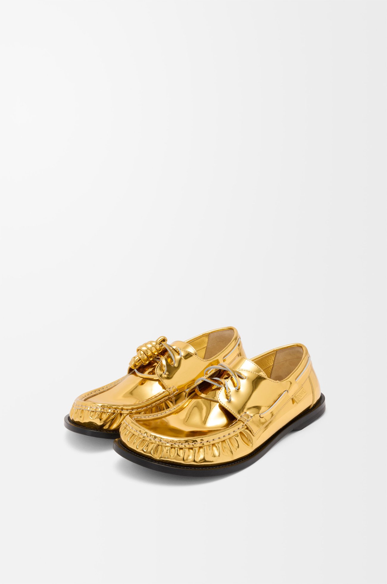 LOEWE Náutico Campo en piel de ternera metálica Dorado