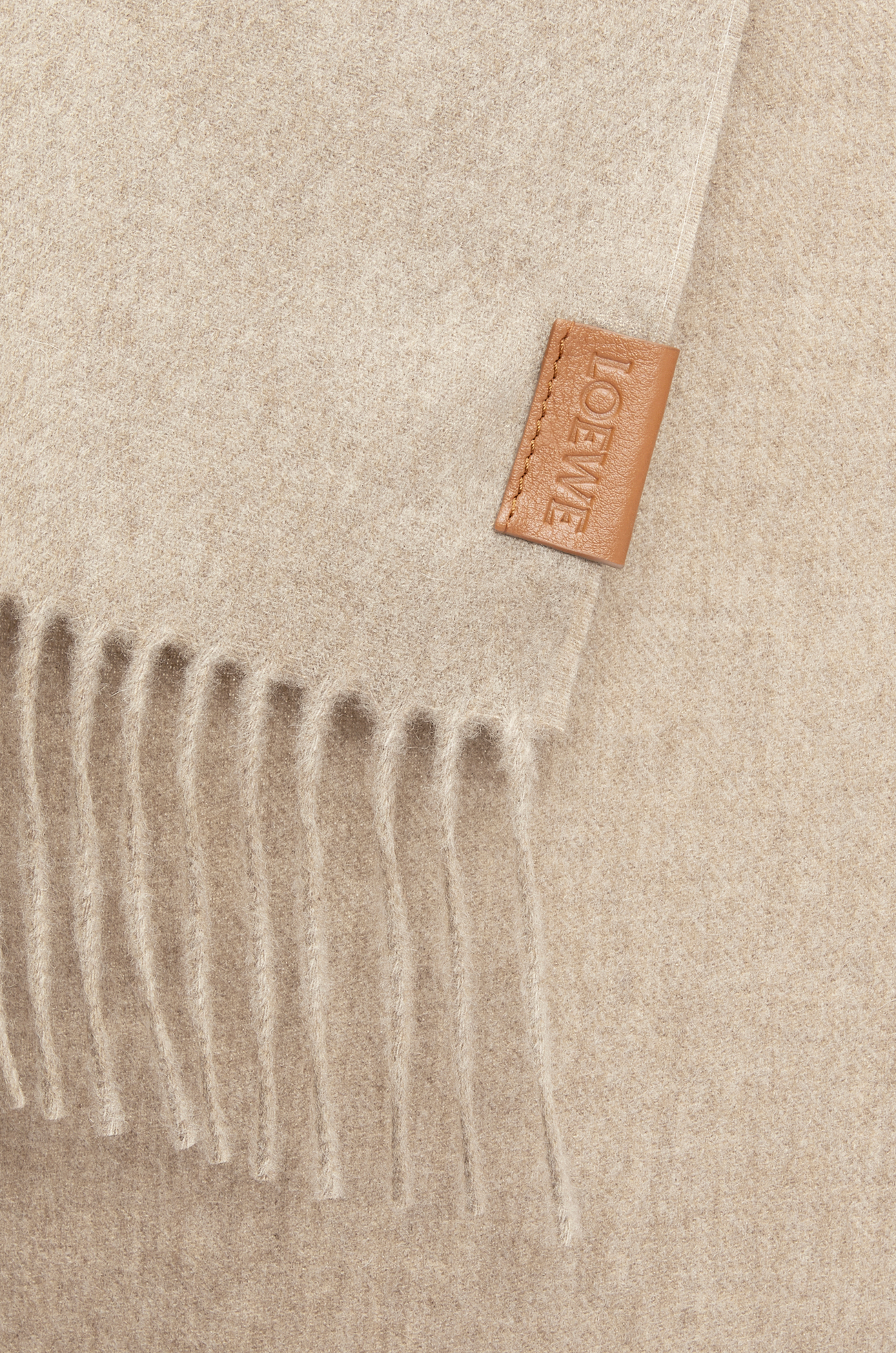 LOEWE Scarf in cashmere Light Beige
