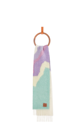 LOEWE Graphic scarf in wool mohair White/Multicolor plp_rd