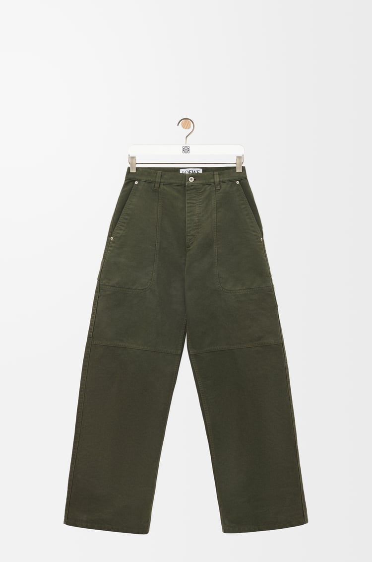 LOEWE Cargo trousers in cotton Khaki Green