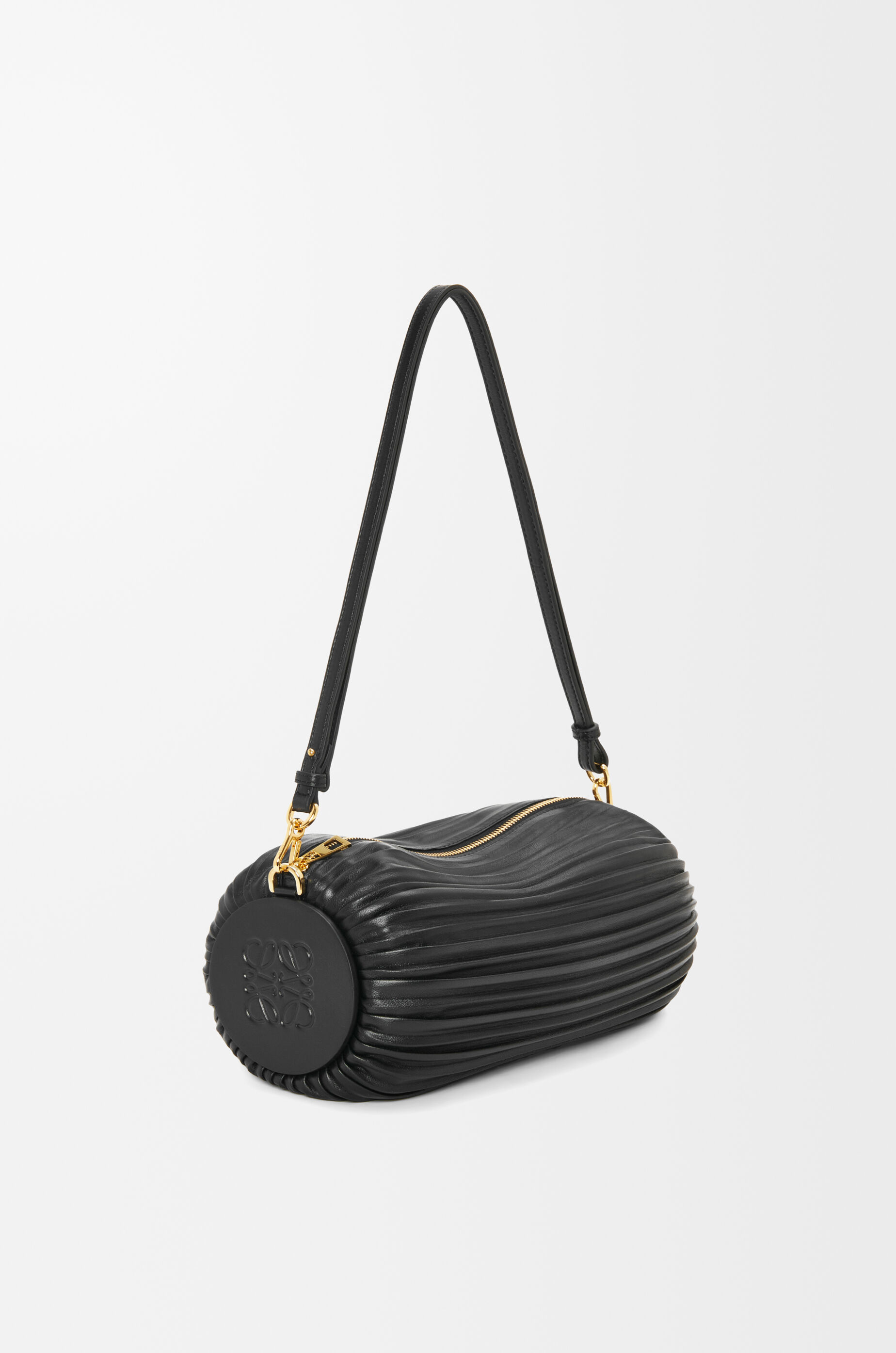 LOEWE ブレスレット ポーチ プリーツナパム　巾着有り ブレスレット ポーチ（プリーツナパラム） ブラック - ロエベ 日本