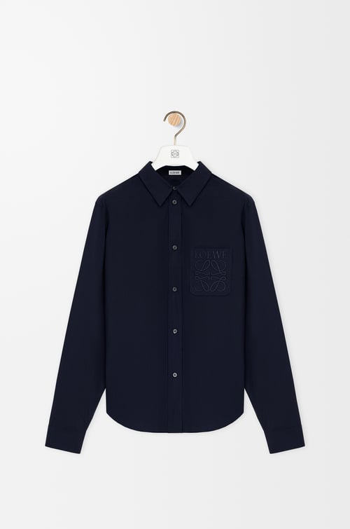 LOEWE Shirt in cotton Dark Navy