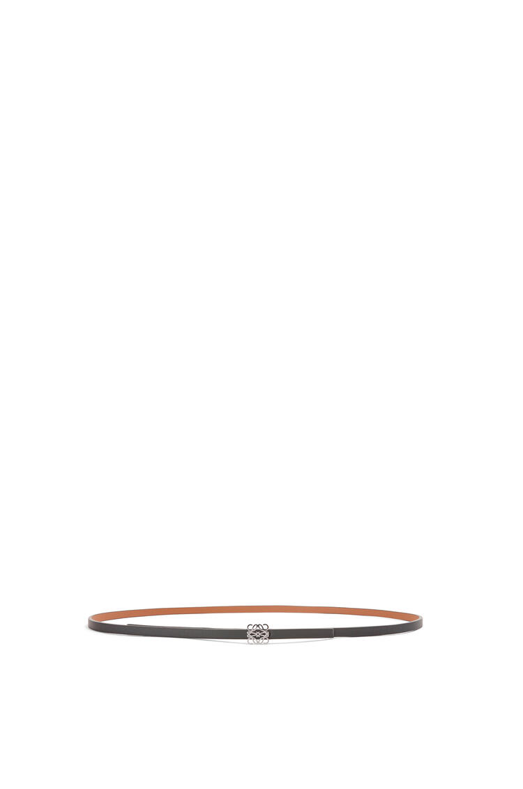 LOEWE Cinturón Anagram reversible en piel de ternera lisa Negro/Bronceado/Paladio