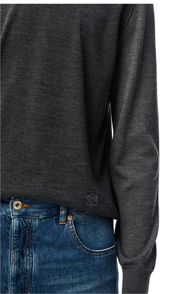 LOEWE Contrasted sleeve sweater in wool Grey plp_rd