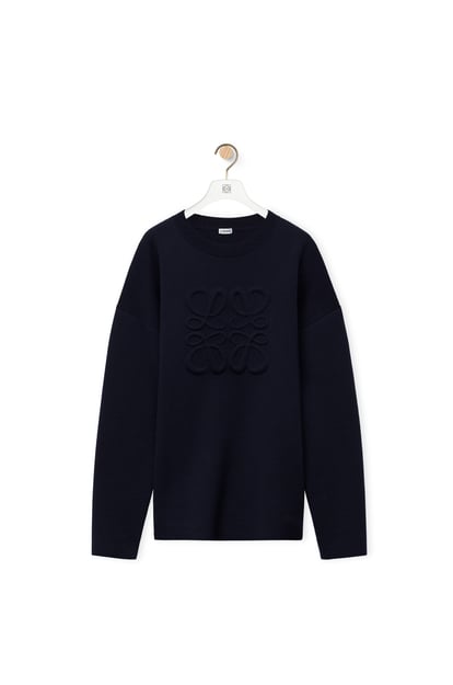 LOEWE Anagram sweater in wool Navy Blue plp_rd