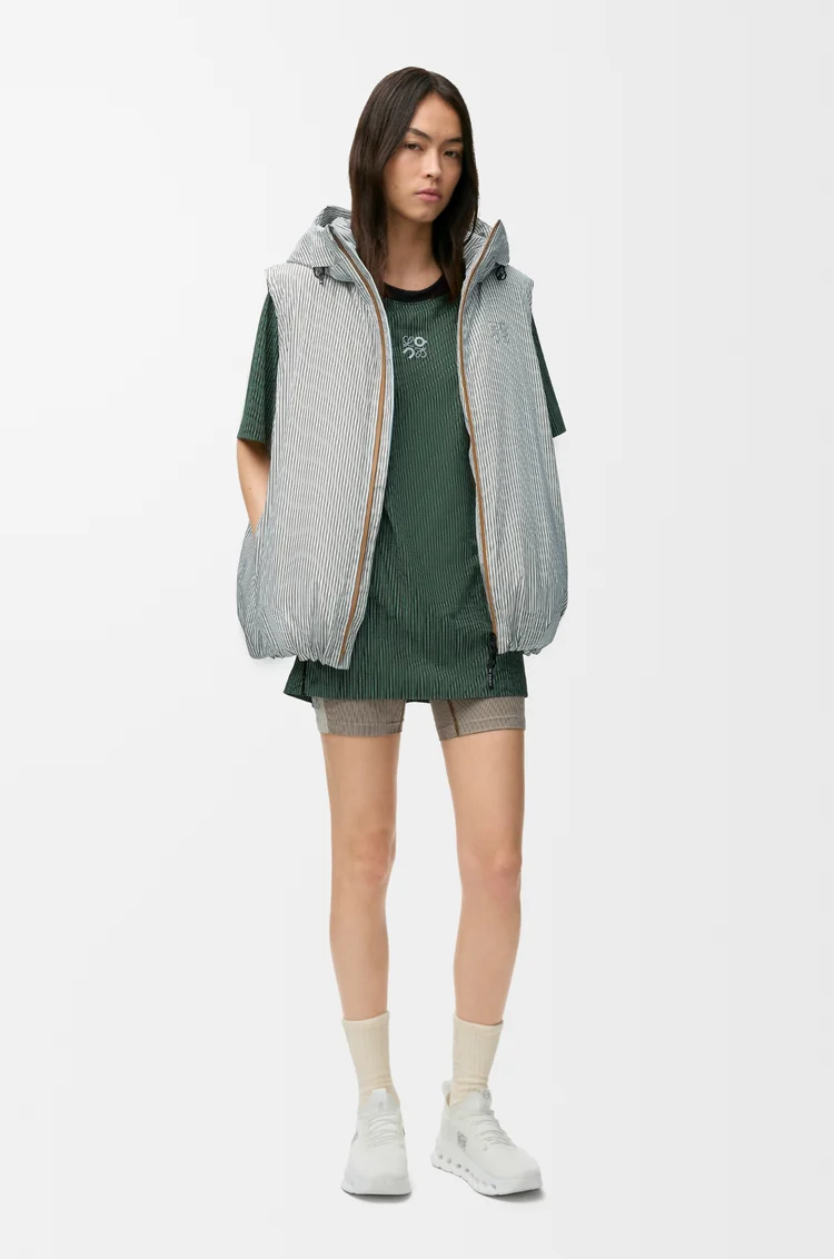 LOEWE Active T-shirt in technical jersey Green/Black