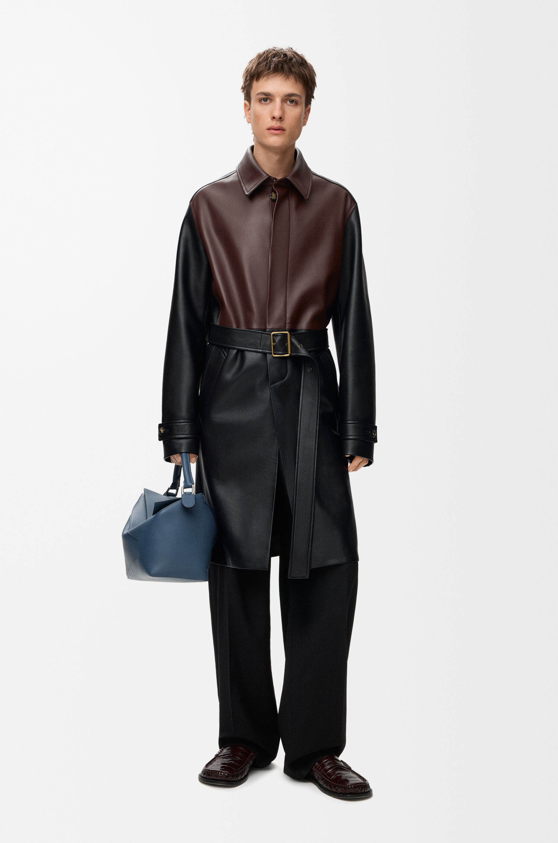 最終値下　LOEWE　ロエベ　ノーカラーコート ウールとカシミアのダブルブレストコート By：LOEWE（ロエベ） | dranb