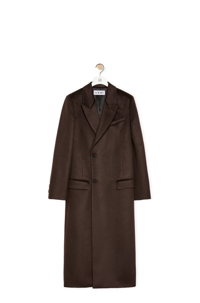 LOEWE Tailored coat in cashmere Coffee Bean