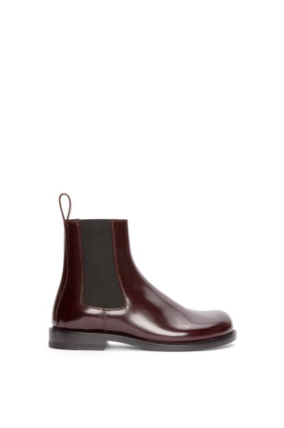 LOEWE Campo Chelsea boot in calfskin 勃根地紅 plp_rd