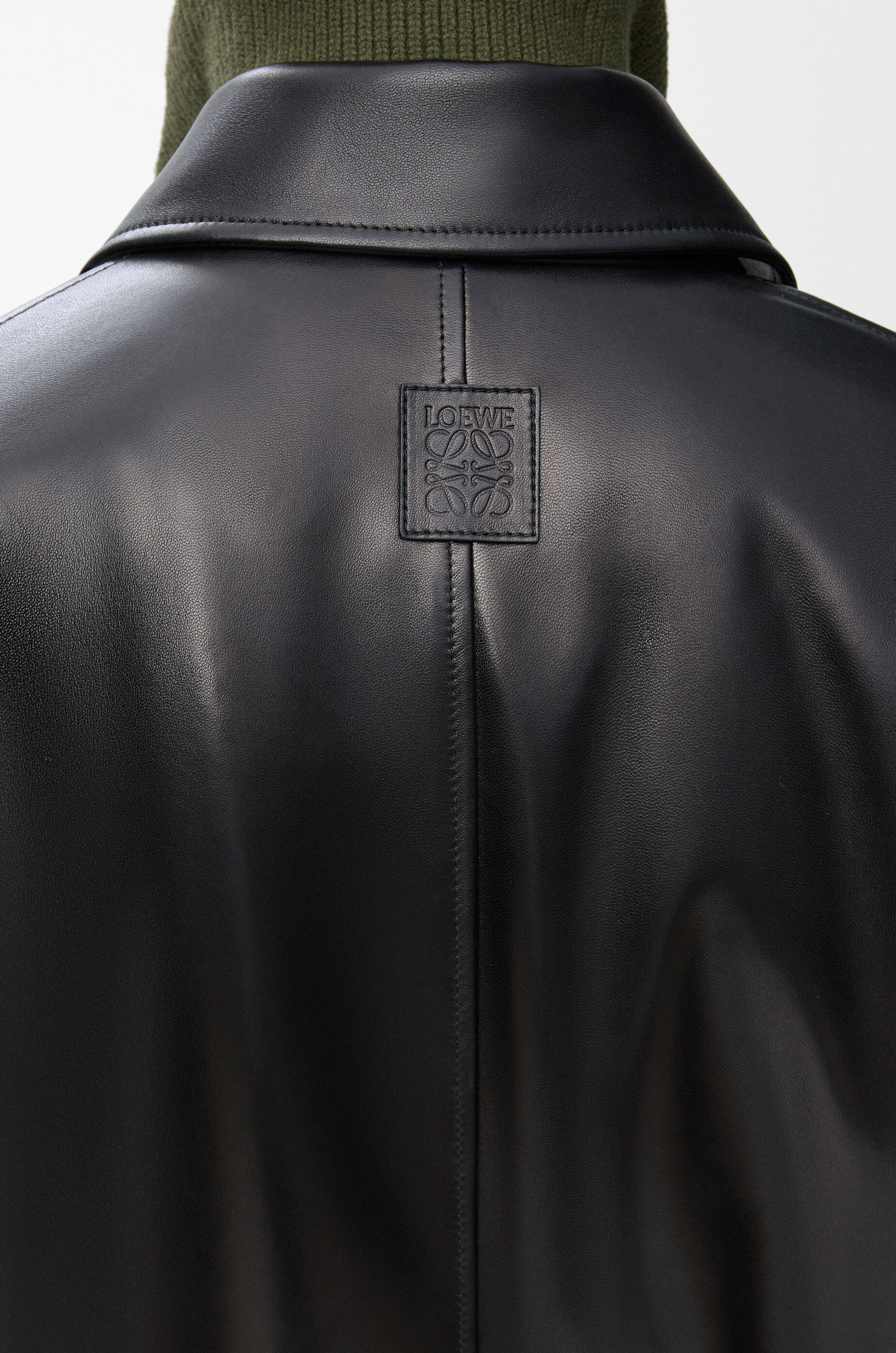 ジャケット・アウター LOEWE cordero lamb leather jacket black Zip-up jacket in nappa lambskin Black - LOEWE