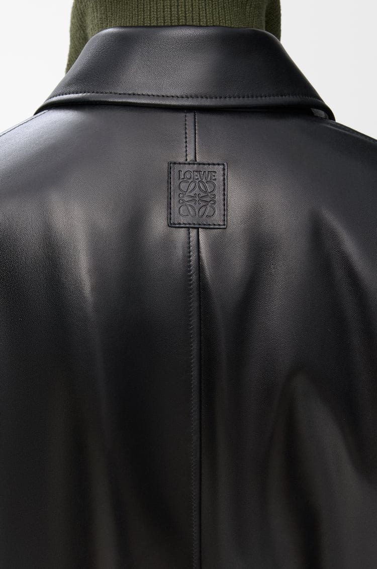 LOEWE Chaqueta con cinturón en piel napa de cordero Negro