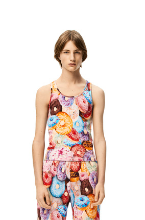 LOEWE Doughnuts ribbed tank top in cotton Multicolor plp_rd
