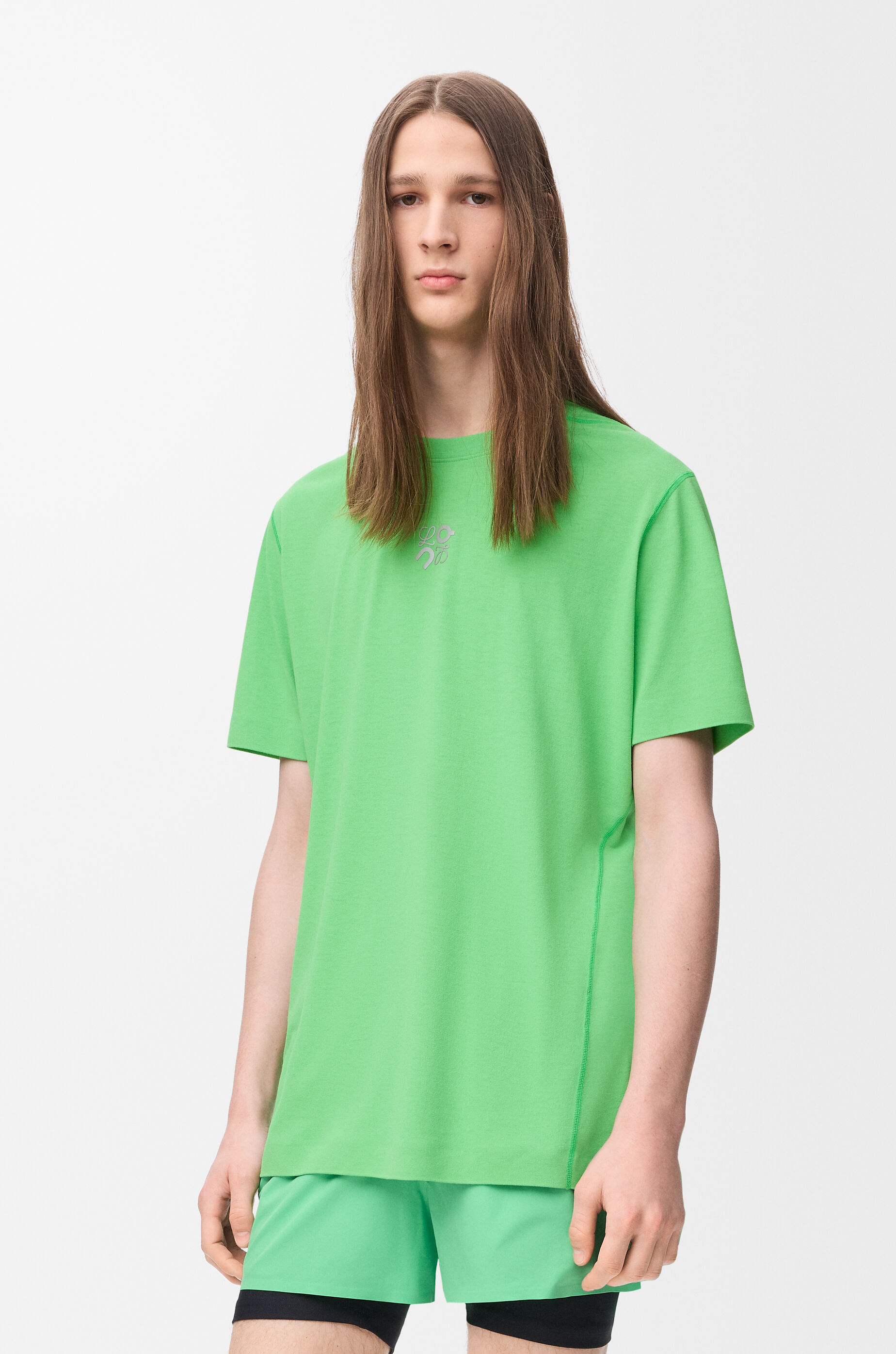Active T-shirt in technical jersey Green - LOEWE