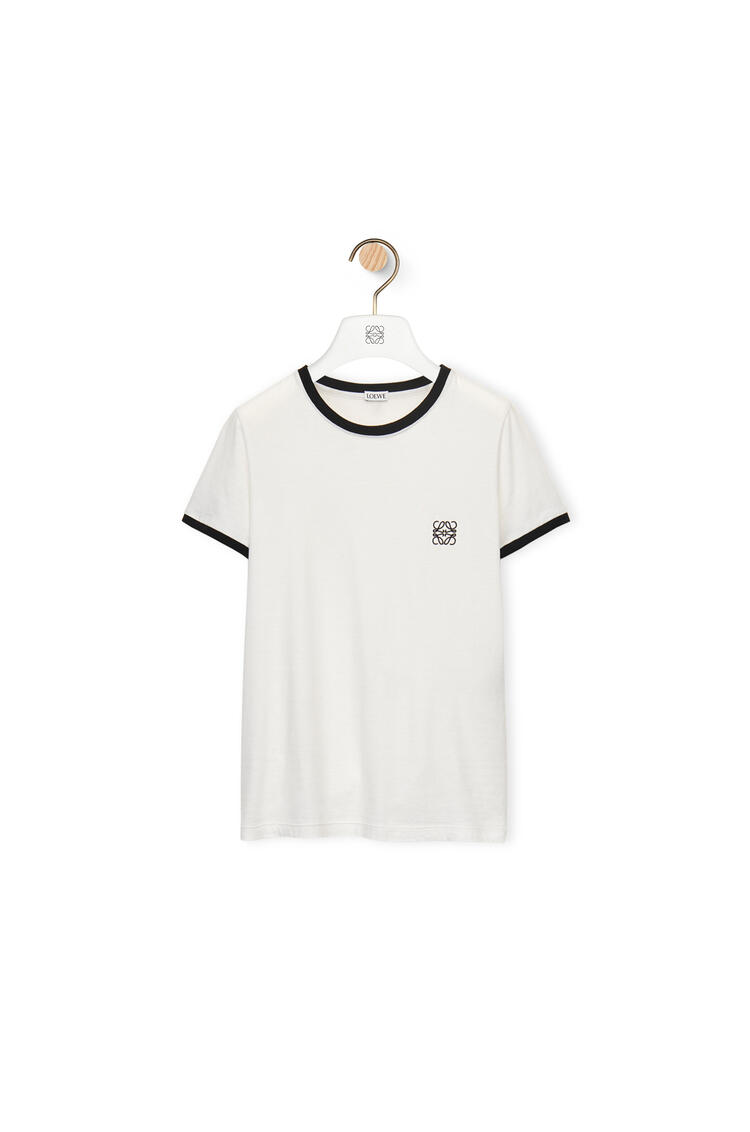 LOEWE Camiseta con anagrama en algodón Blanco