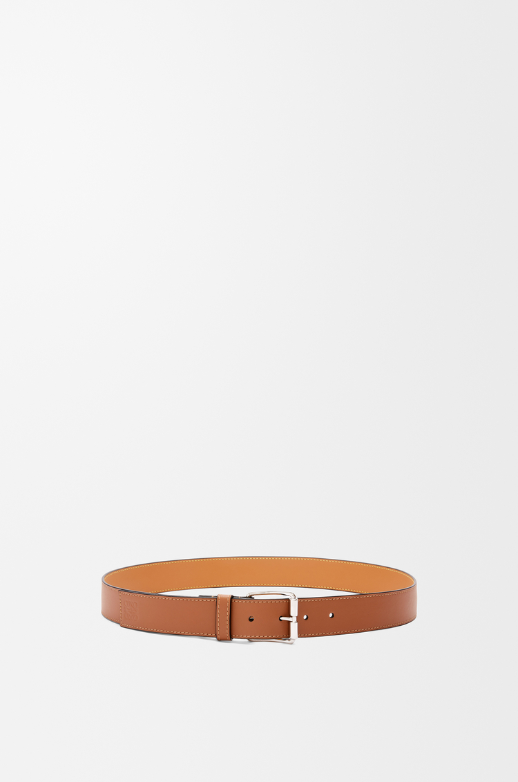 LOEWE Roller buckle belt in smooth calfskin Tan/Palladium