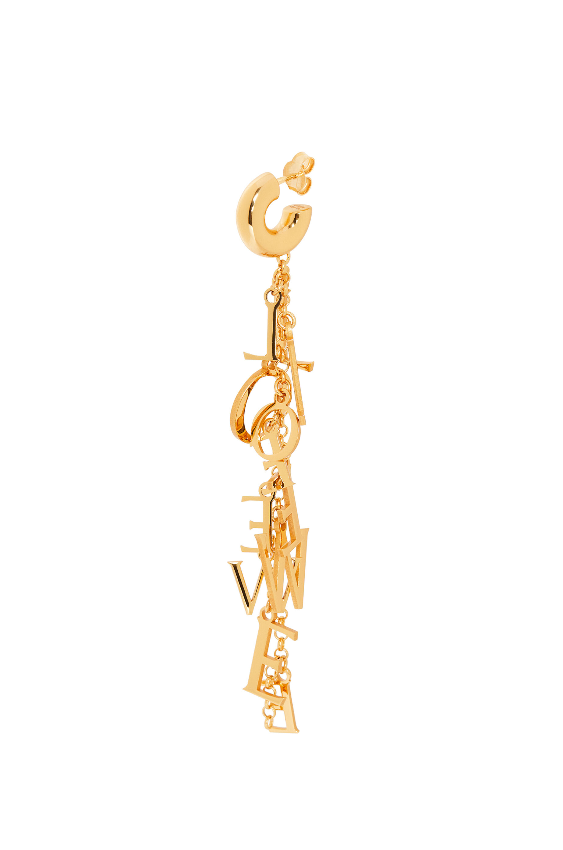 LOEWE long single earring in sterling silver Gold LOEWE
