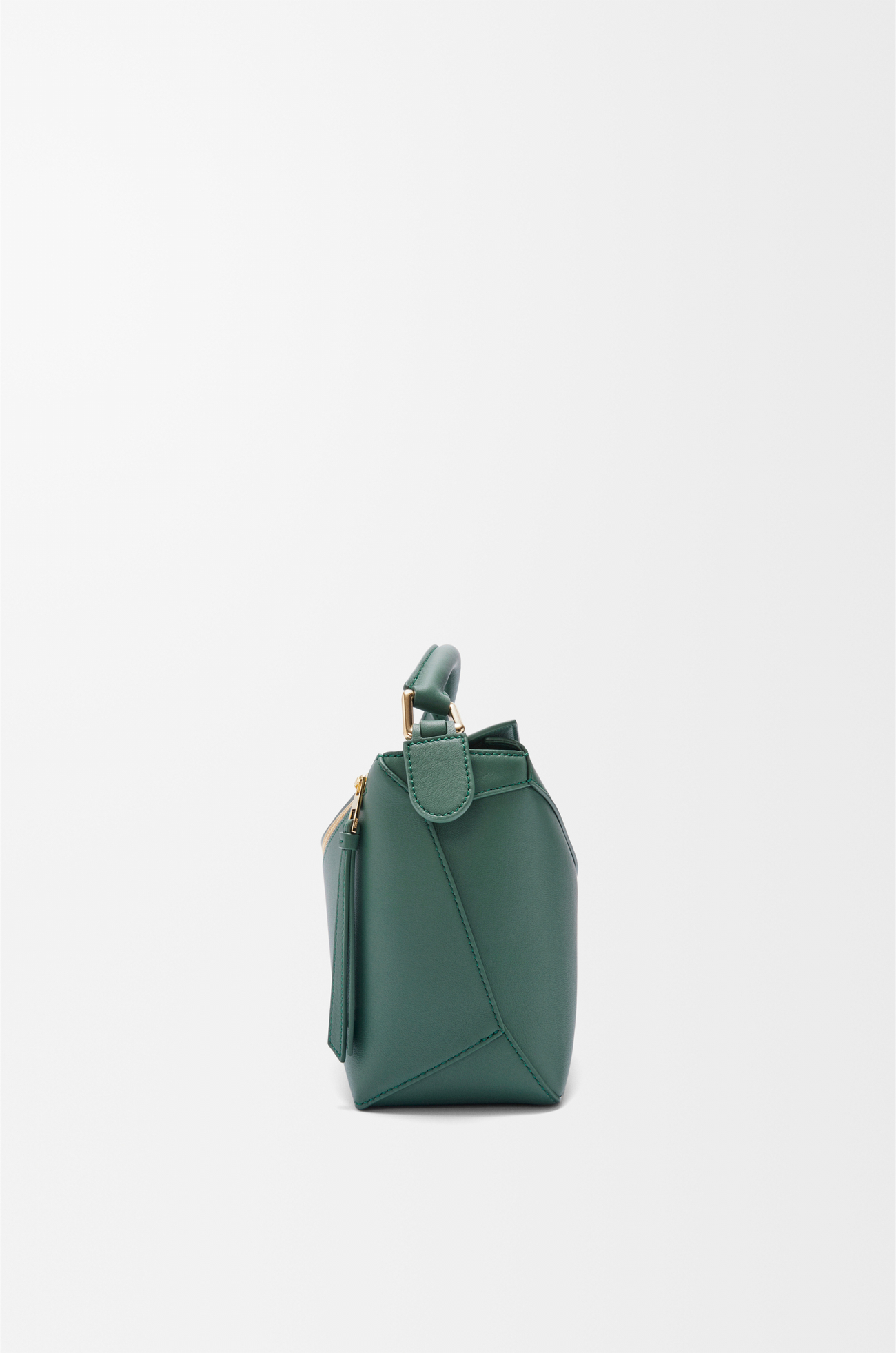 LOEWE Bolso Puzzle Edge pequeño en piel de ternera Vetiver