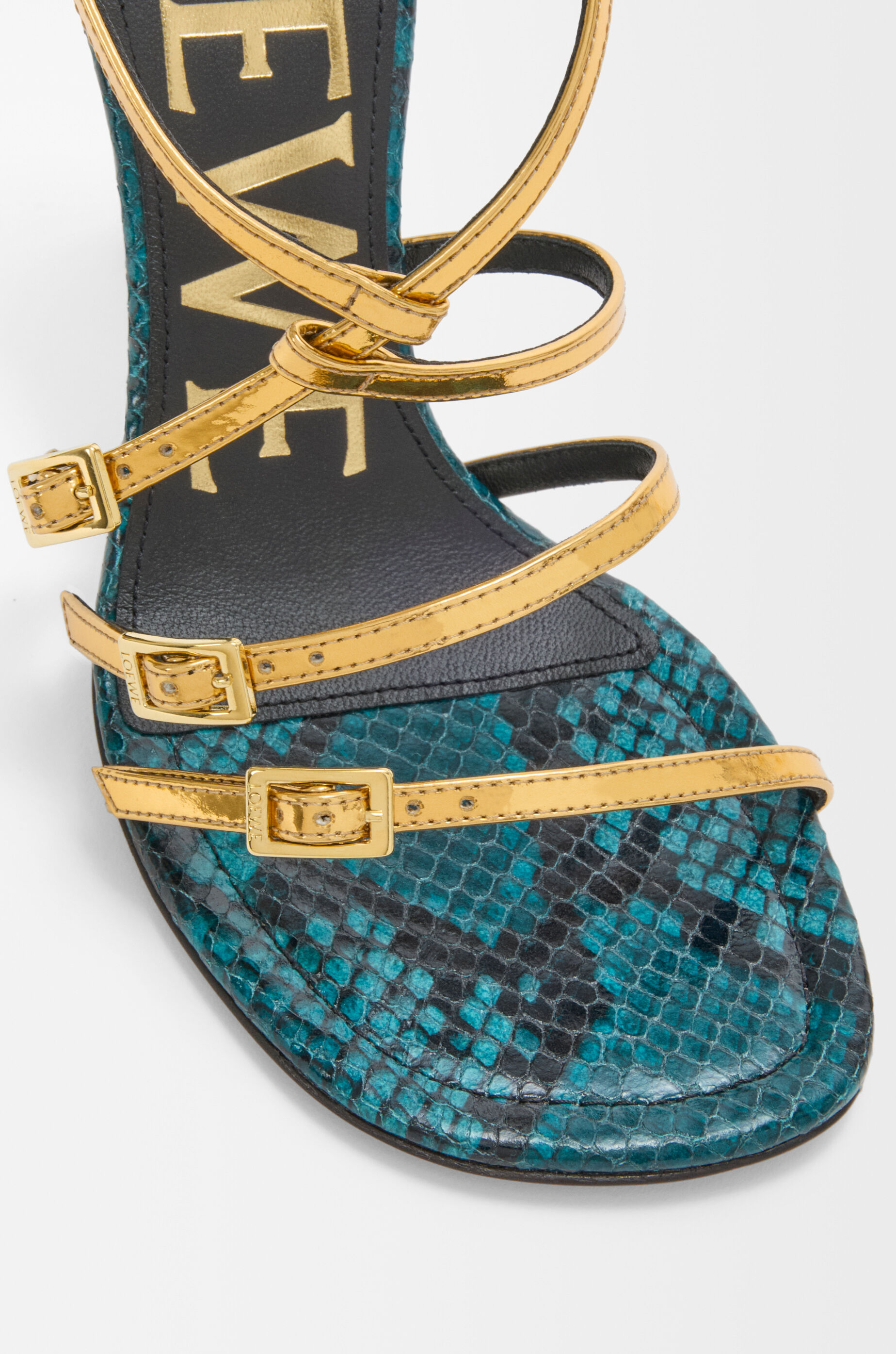 LOEWE サンダル ニュー コミック サンダル（ミックスレザー） ゴールド - LOEWE