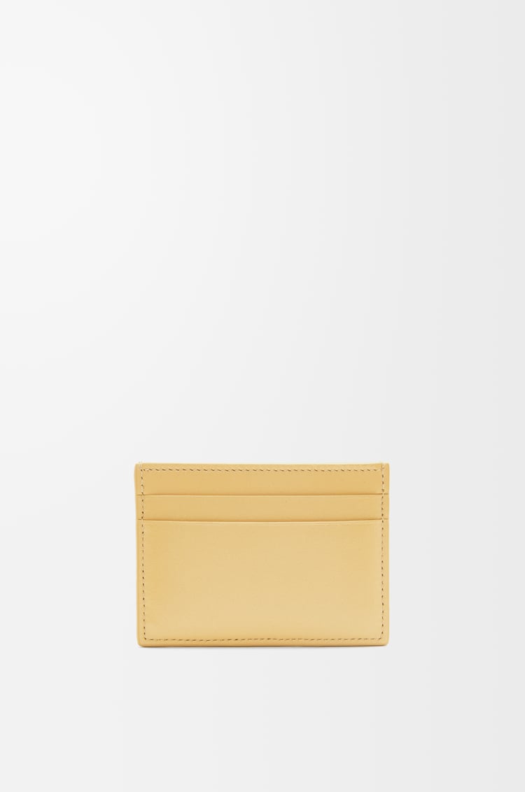 LOEWE Puffer Anagram plain cardholder in shiny nappa calfskin Dark Butter