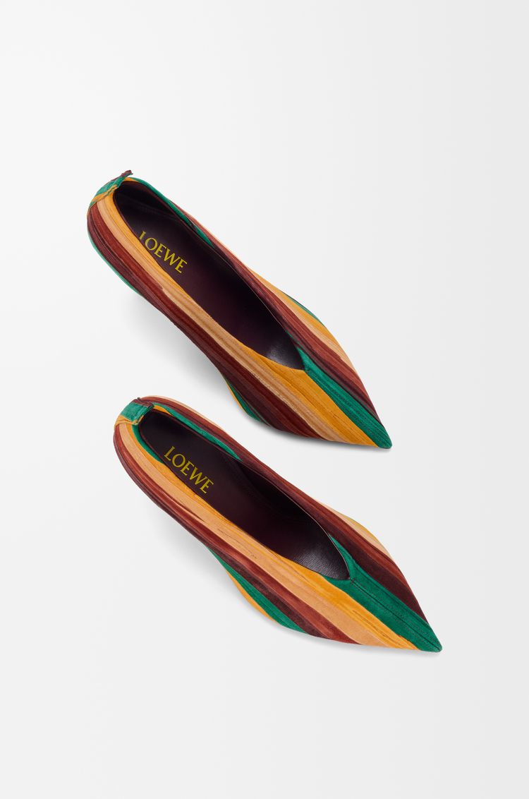 LOEWE オリガミ キュービック パンプス（スカイブドレザー） Yellow/Multicolor