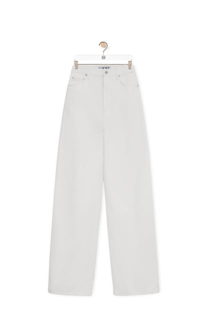 LOEWE Hochgeschnittene Jeans aus Baumwolle Weiß plp_rd