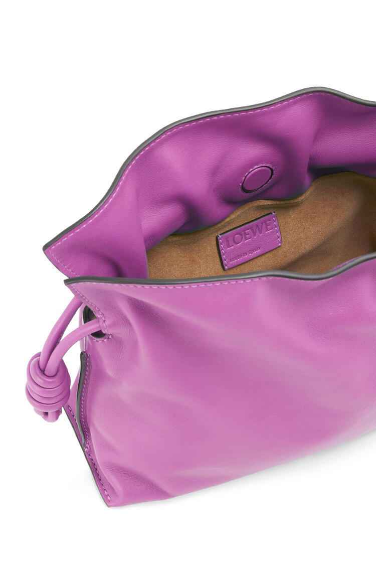 LOEWE Mini Flamenco clutch in nappa calfskin Bright Purple