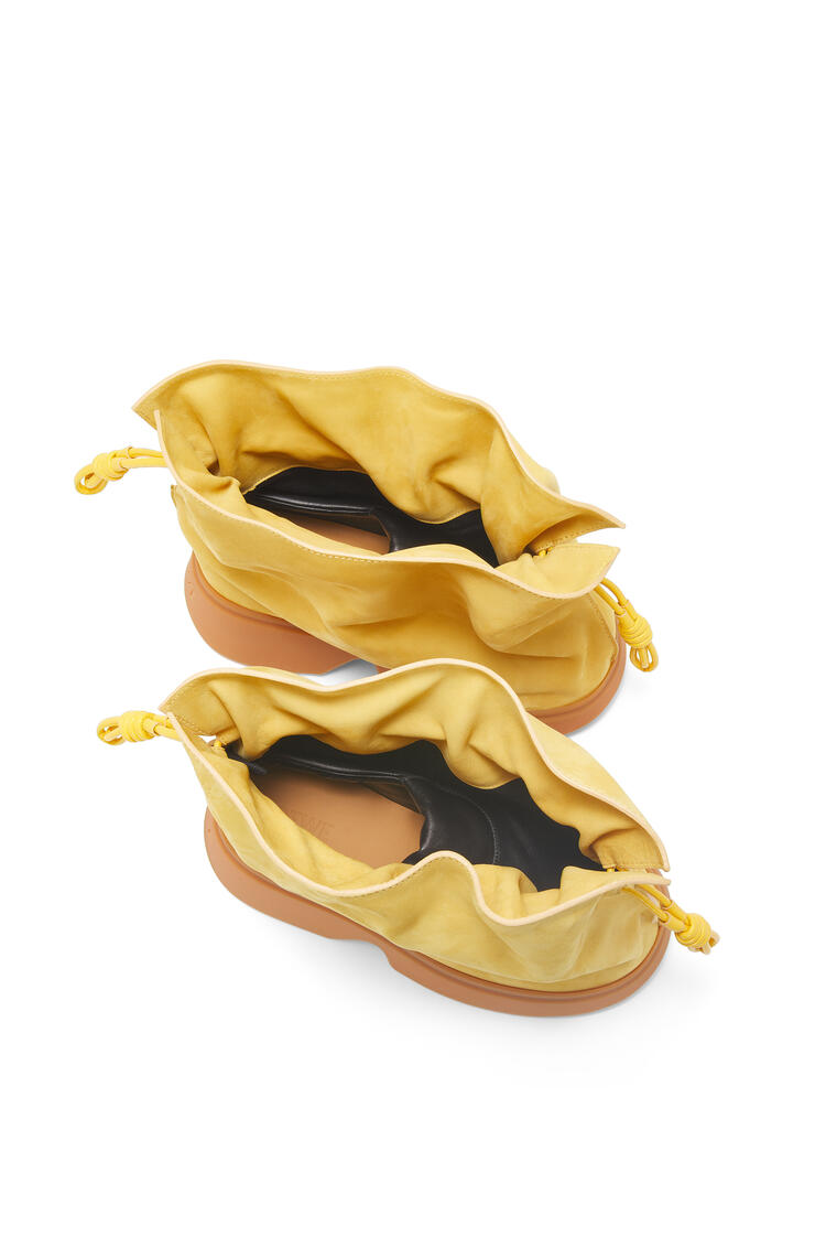 LOEWE Flamenco wedge boot in nubuck Yellow