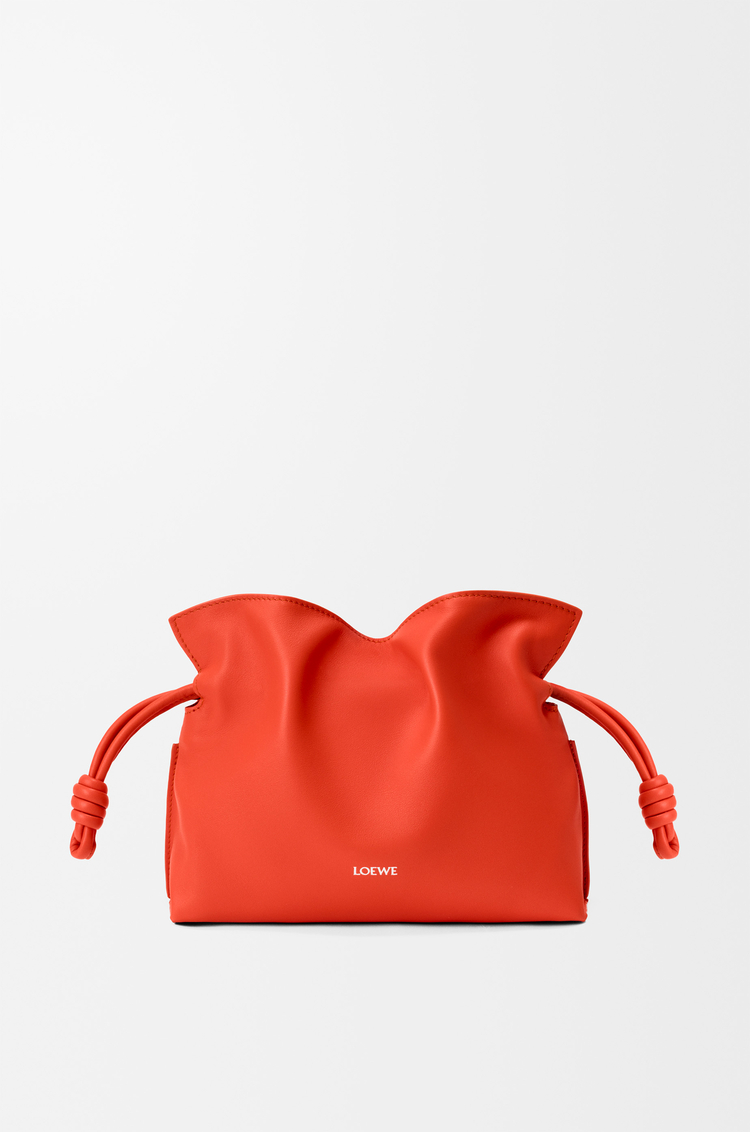 LOEWE Mini Flamenco clutch in nappa calfskin Sunrise Orange