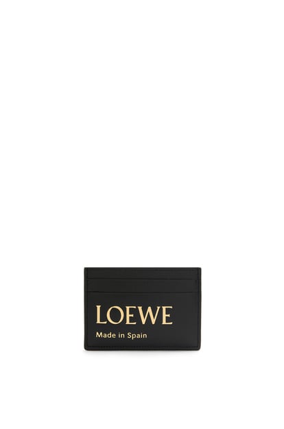 LOEWE Embossed LOEWE plain cardholder in shiny nappa calfskin 黑色