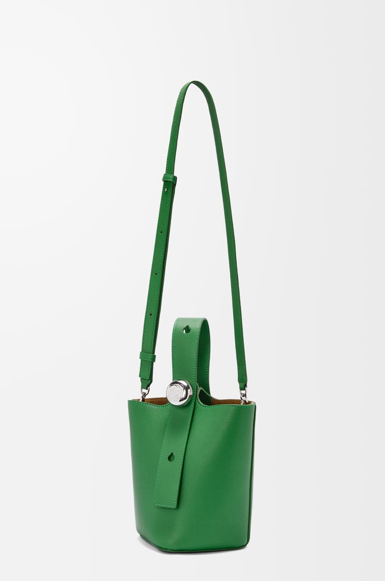 LOEWE Mini Pebble bucket in soft grained calfskin Tropical Green
