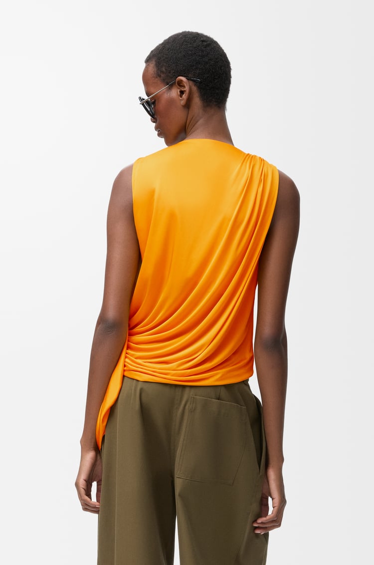 LOEWE Top drapeado en viscosa Amarillo Oscuro