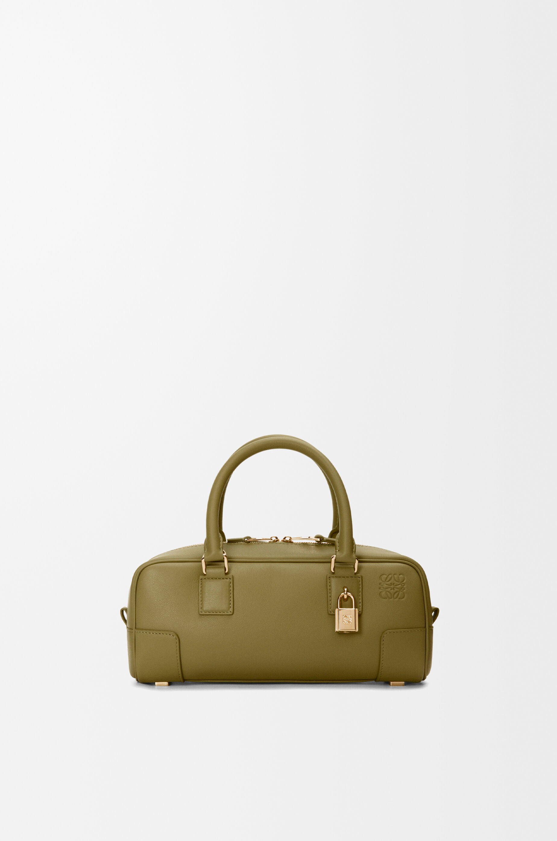 Amazona 23 cropped bag in nappa calfskin Green - LOEWE