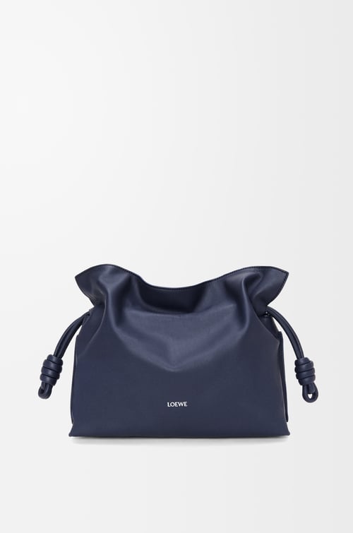 LOEWE Medium Flamenco clutch in nappa calfskin Abyss Blue