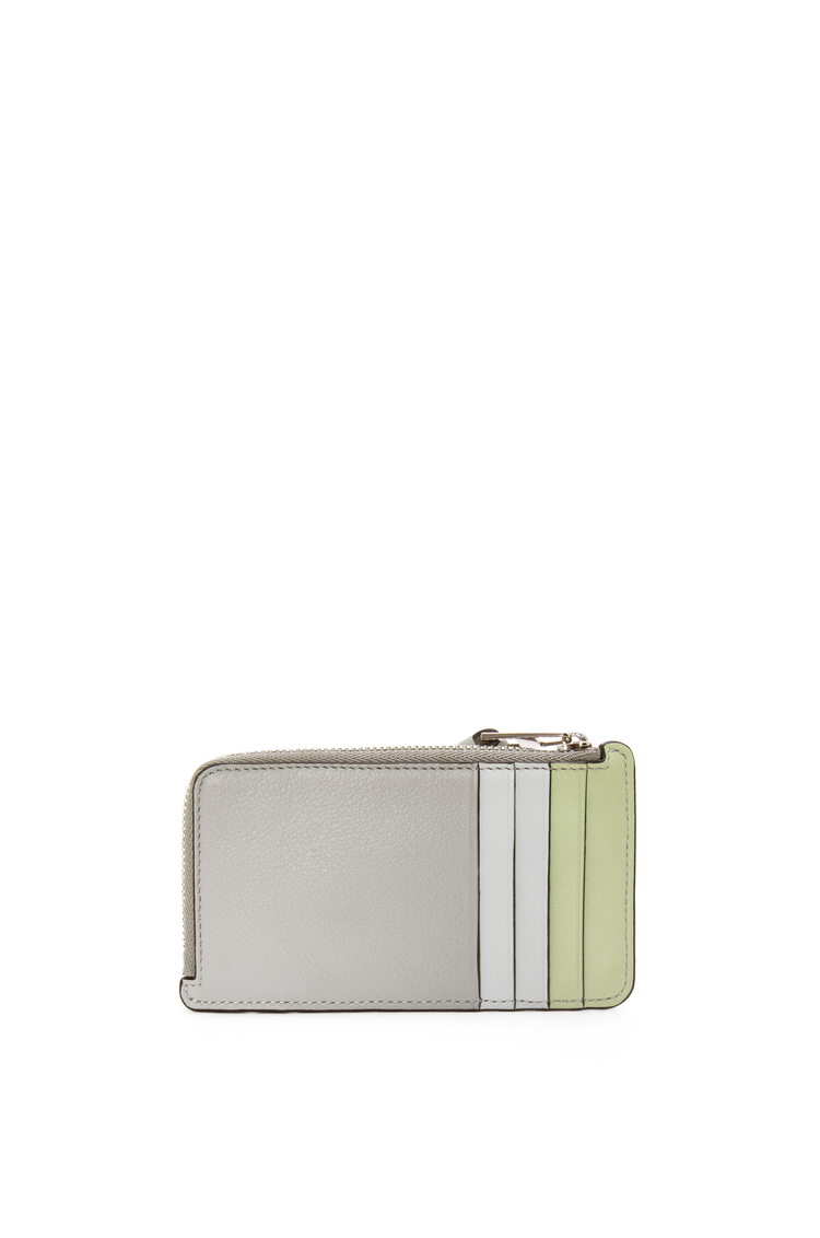 LOEWE Puzzle coin cardholder in classic calfskin 灰燼灰/淺瓷藍