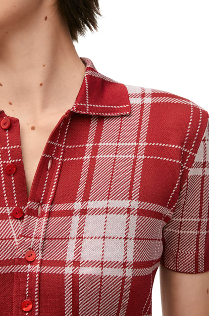LOEWE Camisa polo en seda Rojo/Blanco plp_rd