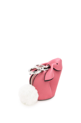 LOEWE Bunny charm in grained calfskin and shearling New Candy plp_rd