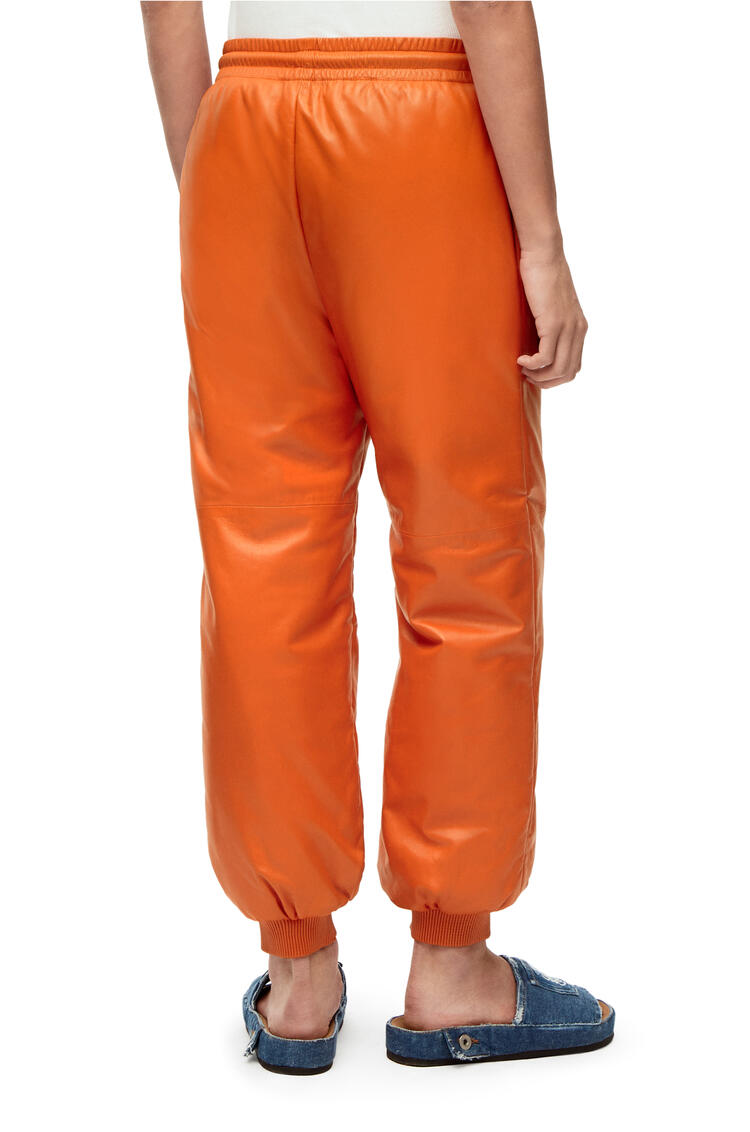 LOEWE Puffer jogging trousers in nappa Orange