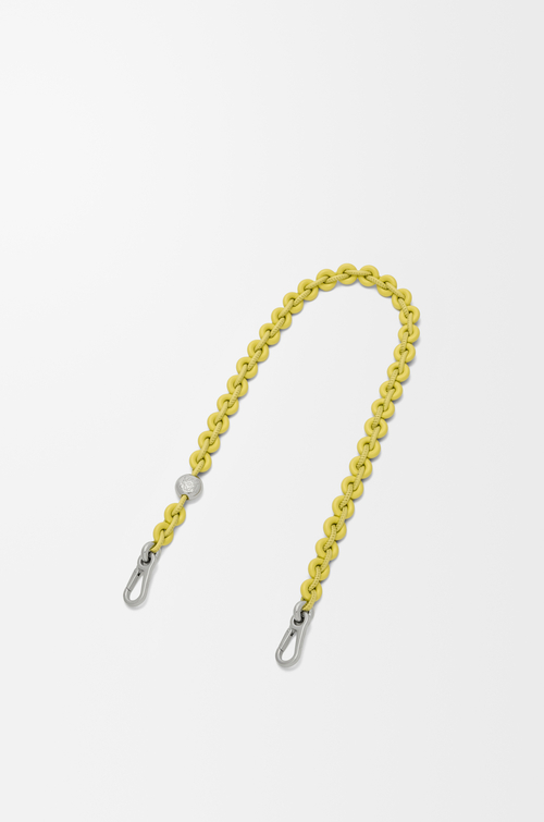 LOEWE Donut chain strap in calfskin Light Citrine